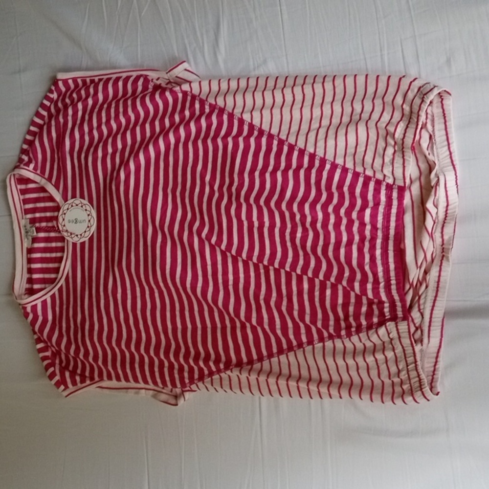 Umgee NWT pink and cream multi stripe tank